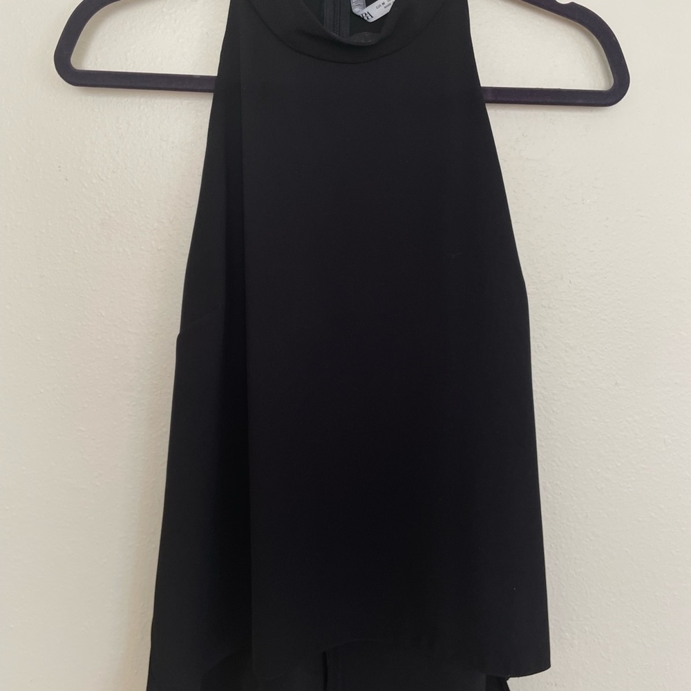 Zara high neck top black